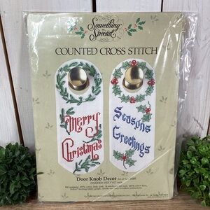 New Something Special Counted Cross Stitch Kit Christmas Door Knob Decor